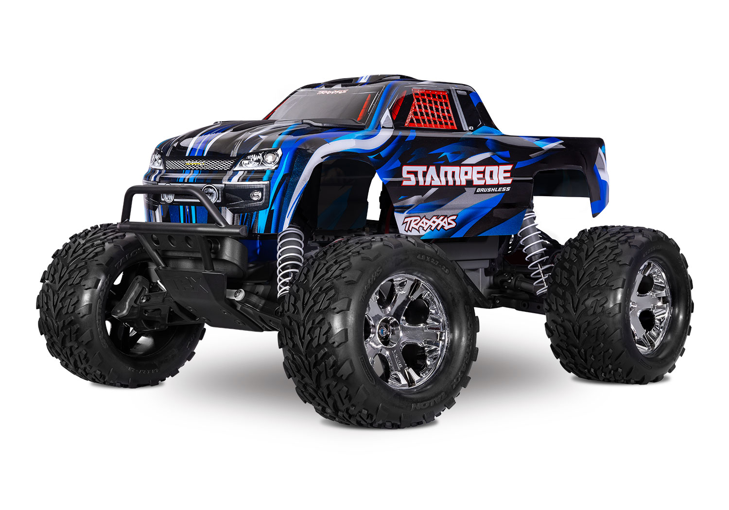 Traxxas Stampede BL-2S Blau 1/10 2WD Brushless Monster Truck ARTR 36354-4 - Abbildung 1