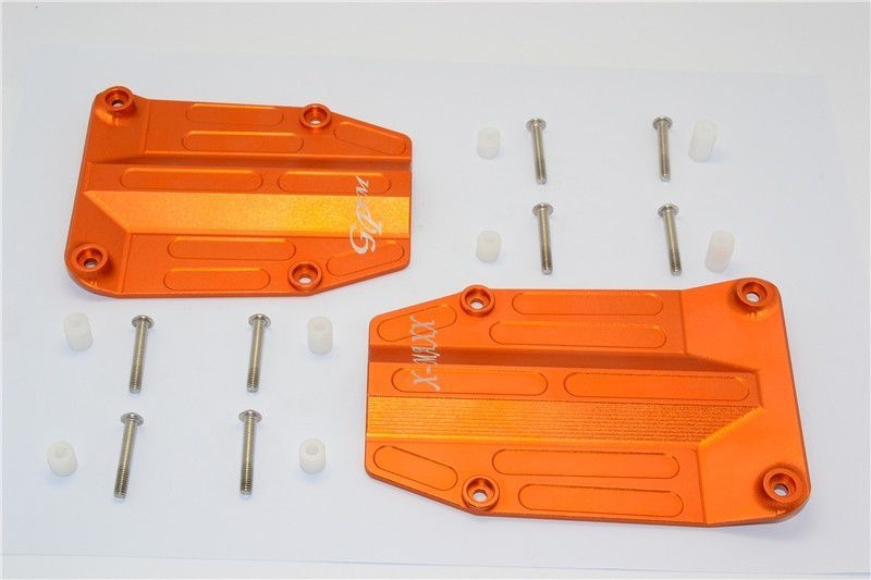 GPM Alu Unterbodenschutzplatte mitte orange Traxxas X-MAXX