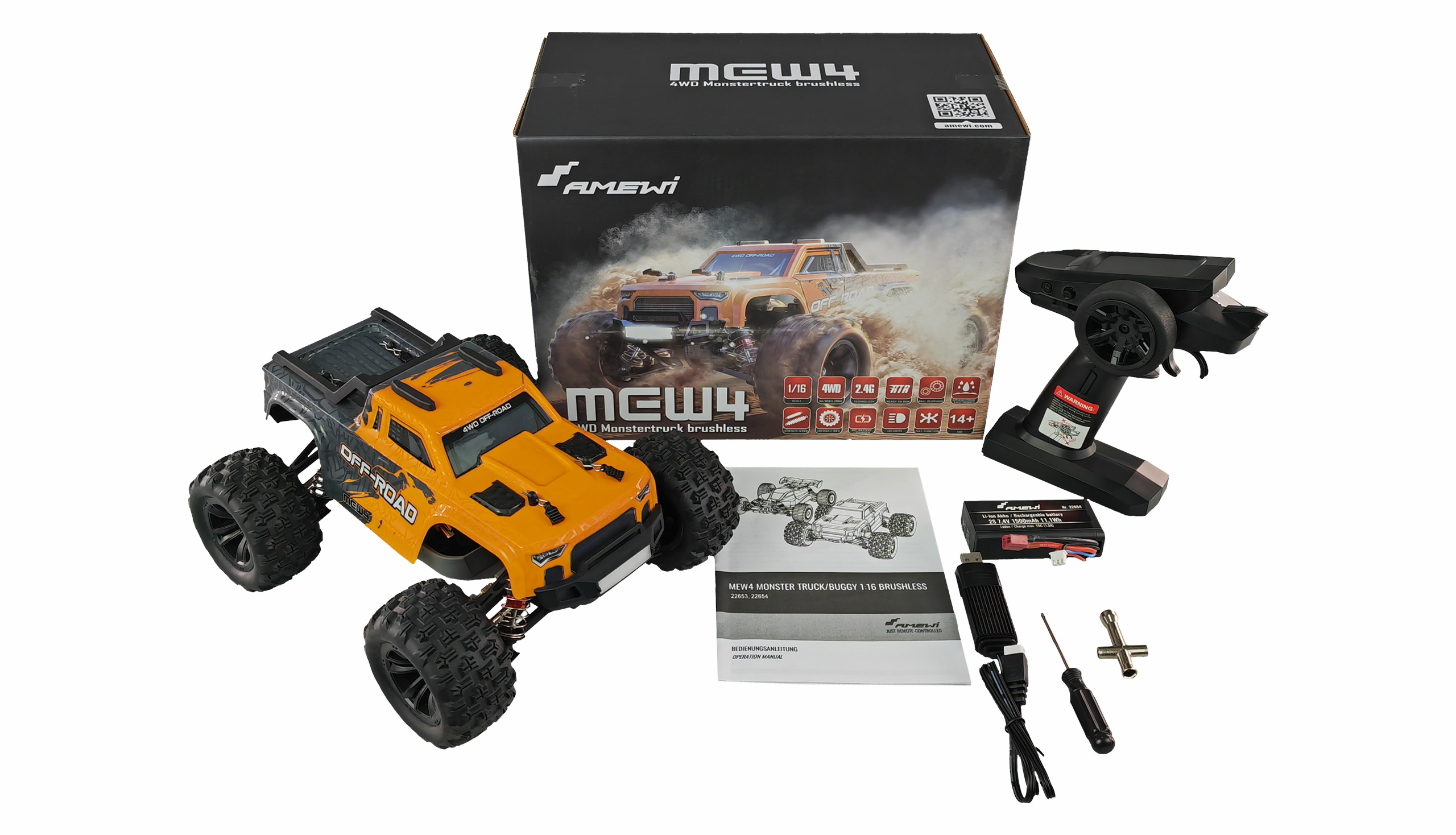 Amewi MEW4 Monstertruck brushless 4WD 1:16 RTR 22653