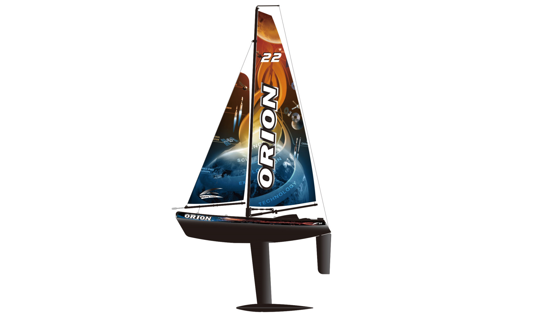 Joysway Orion V2 RTR Segelboot, rot 46,5 cm, 2,4GHz 26086 - Abbildung 1