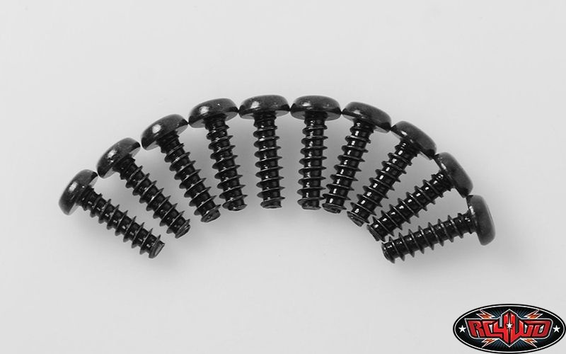 RC4WD Button Head Self Tapping Screws M3 X 10mm (Black) Z-S1578