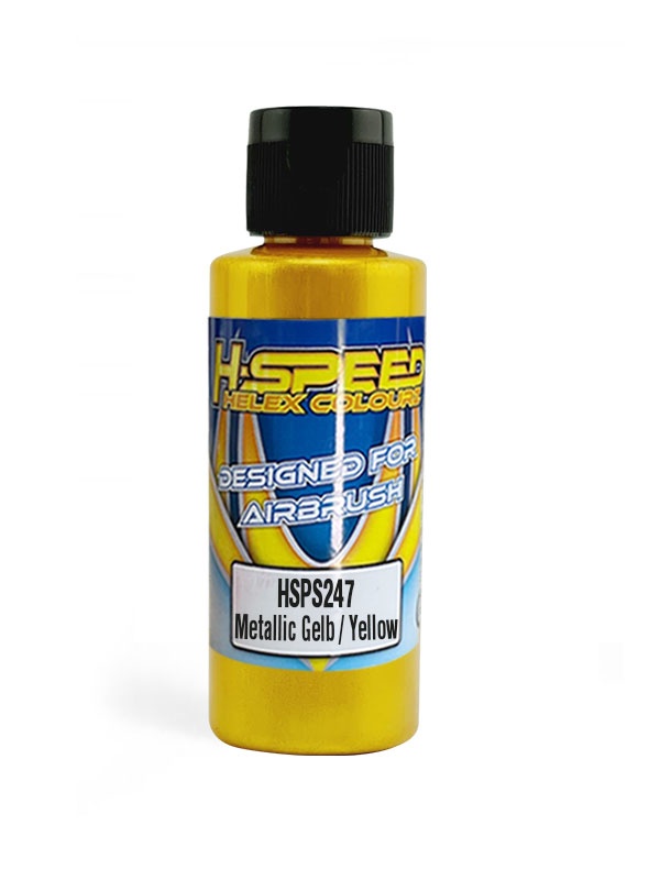 H-SPEED Lexan Airbrush Farbe 60 ml Metallic Gelb / Yellow HSPS247