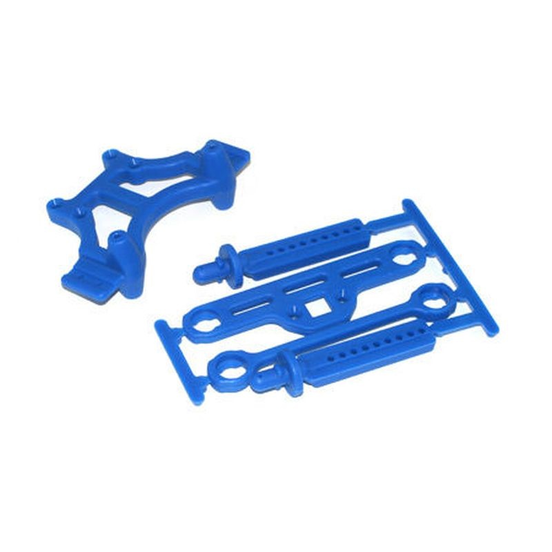 RPM Dämpferbrücke+Kar.halter blau RPM-TUNING 80165