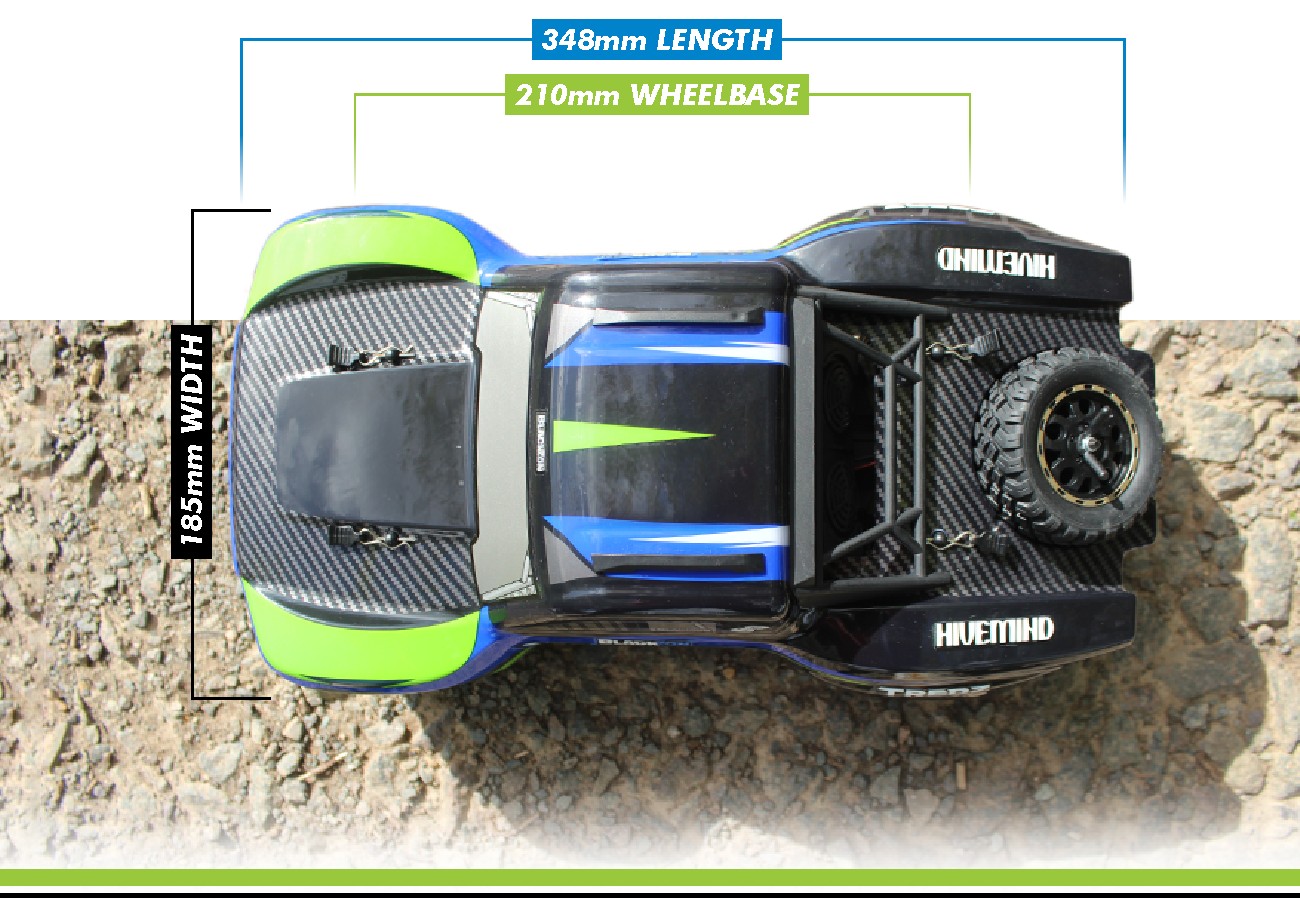 BLACKZON Viper SC 1/16 4WD Short Course Truck Blau/Grün 540274 - Abbildung 5