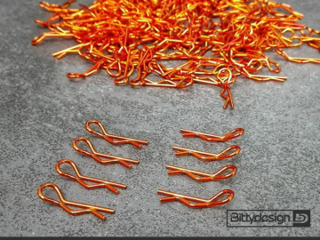 Bittydesign 1/10 Body Clips Kit (8) - Orange BDBC-8O