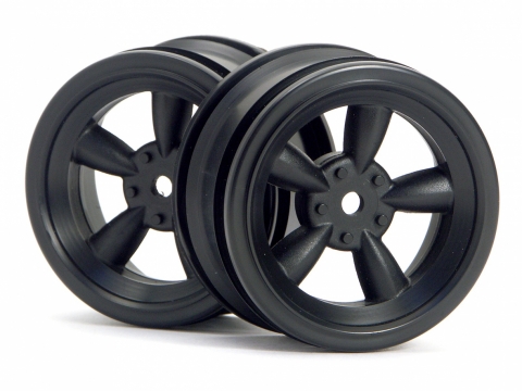 HPI Retro 5-Speichen Felgen 26mm schwarz (0mm Offset) 3816