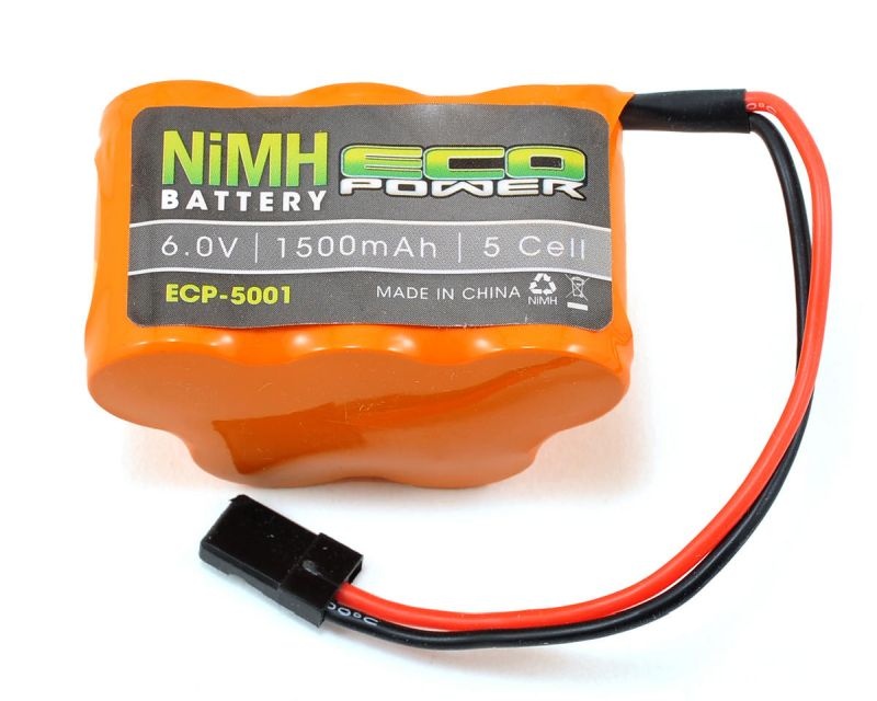 EcoPower 6.0V/1500mAh 5-Cell NiMH Hump Empfänger Pack mit RX-Stecker ECP-5001 - Abbildung 1