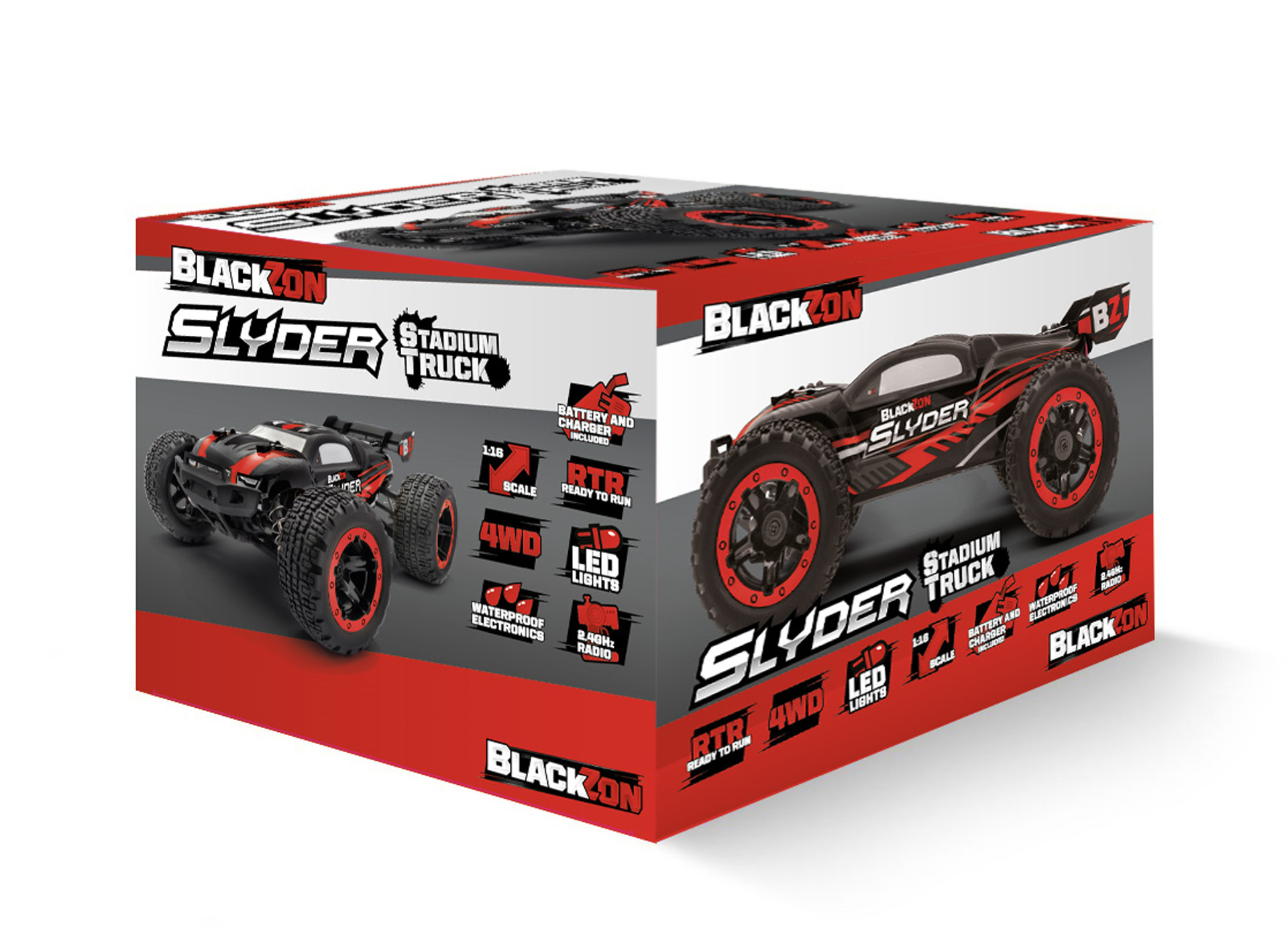BLACKZON Slyder ST Rot 1/16 4WD Elektro RC Stadium Truck 540096 - Abbildung 6