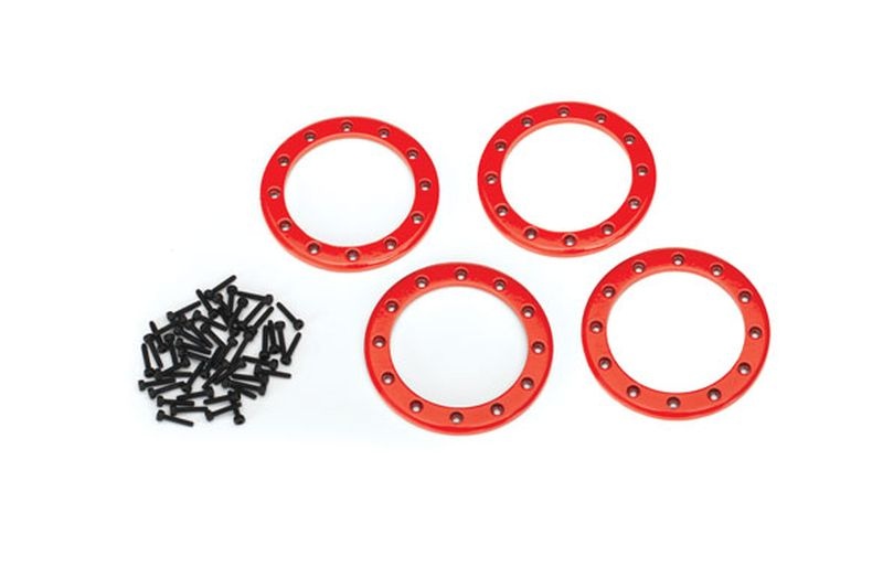 Beadlock Rings Rot (2.2') Alu (4) + Schrauben 8168R