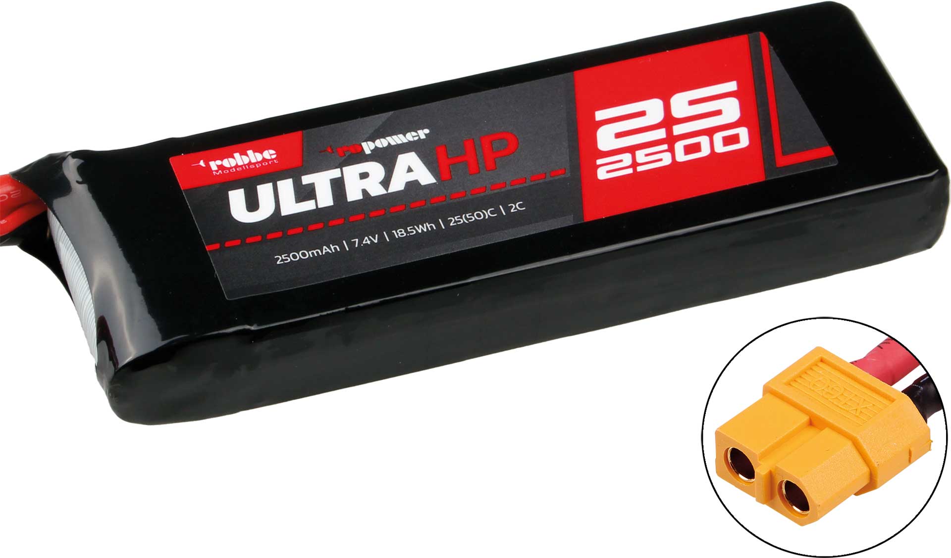 Robbe RO-POWER ULTRA HP 2500MAH 7,4 VOLT 2S 25(50)C LIPO AKKU 7408