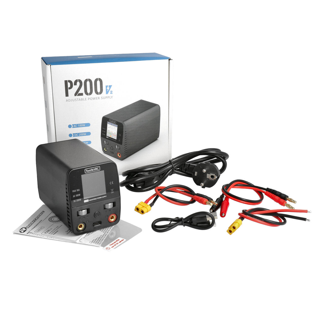 ToolkitRC P200 V2 Netzteil 30V 10A 100/200W AC und DC Input 23100