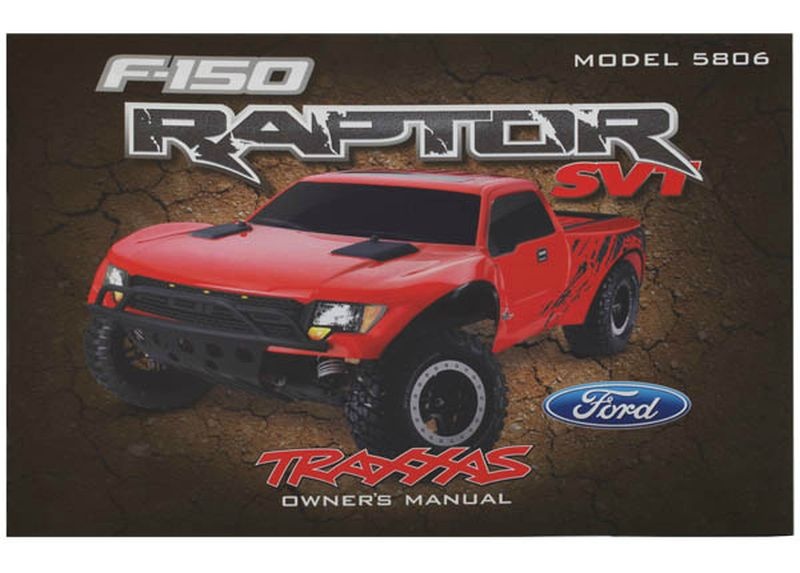 Traxxas OWNERS MANUAL, FORD RAPTOR (MO 5897