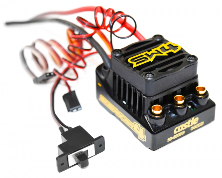 Castle Sidewinder 4 12.6V ESC WP Combo 1406-5700KV Sensor Motor 010-0164-02