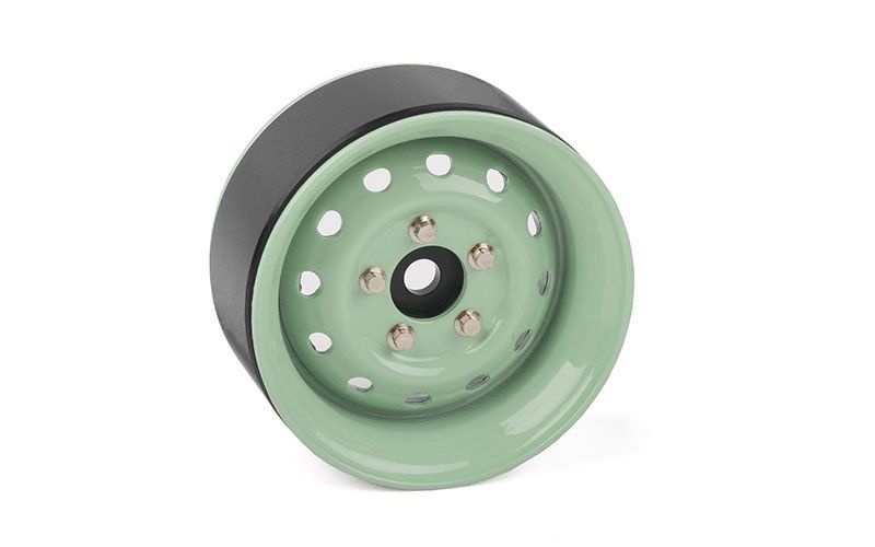RC4WD Heritage Edition Stamped Steel 1.9 Wheels (Grasmere Green) Z-W0342
