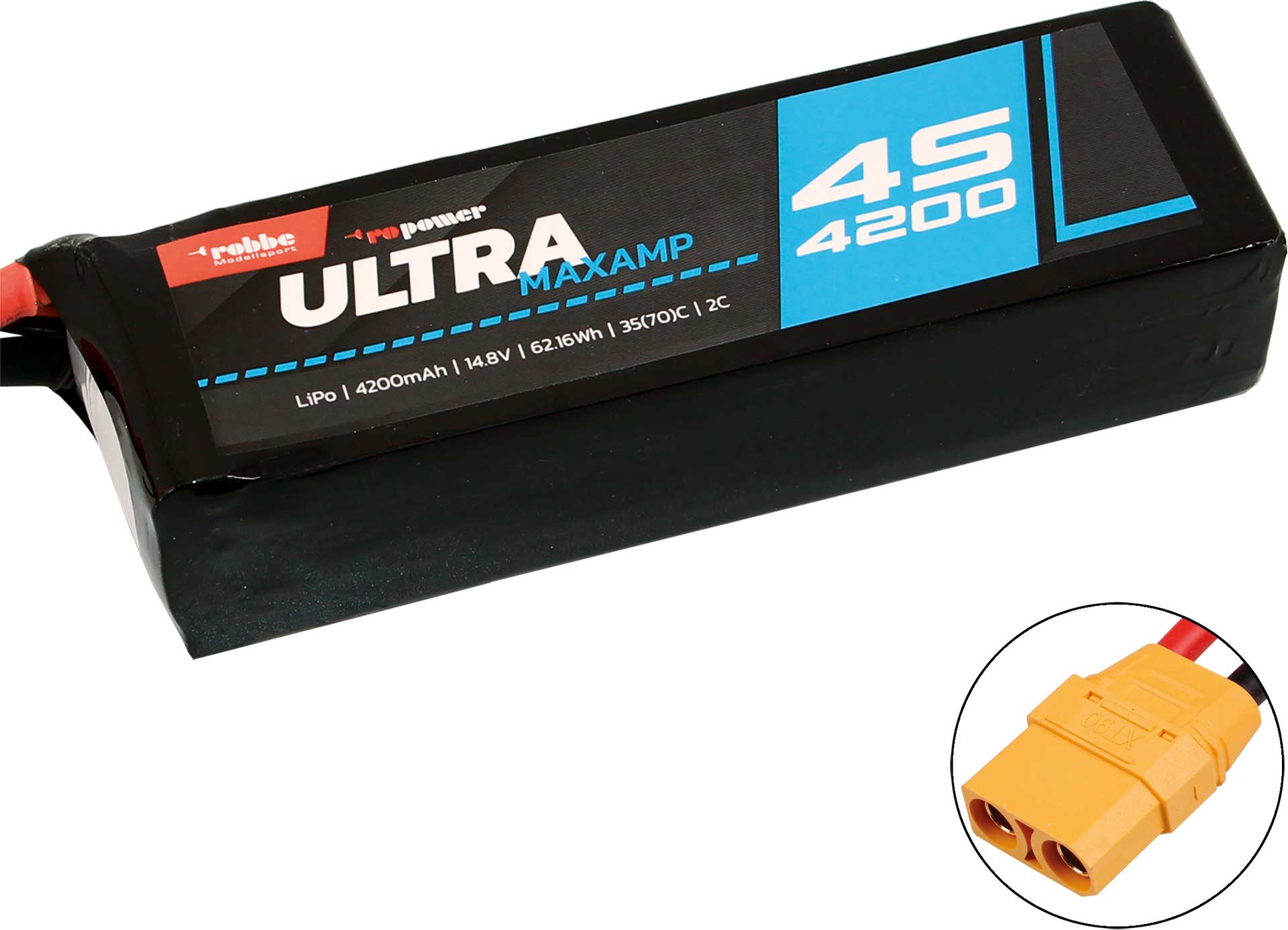 Robbe RO-POWER ULTRA MAXAMP 4200MAH 14,8 VOLT 4S 35(70)C LIPO AKKU 7370