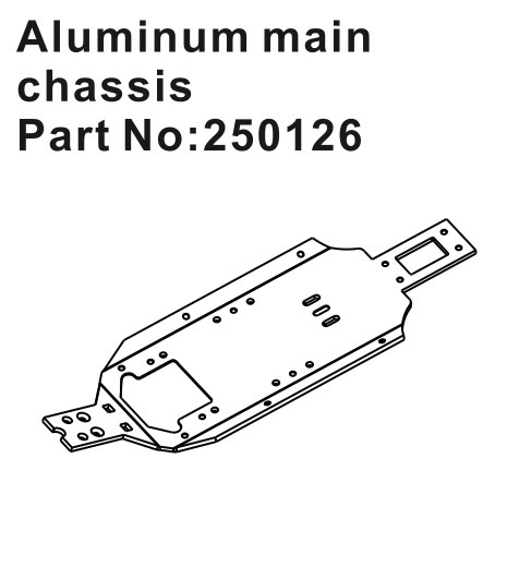 Hobby Plus Aluminum Main Chassis Plate 250126
