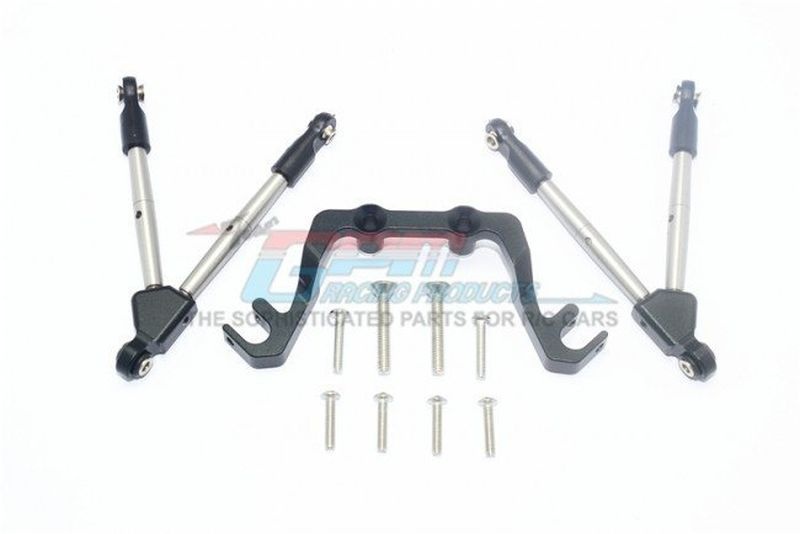 GPM Aluminium Querlenker Verstärkung oben vorn schwarz für C-Hub TRX Slash 4x4 LCG SLA049LCGNBK