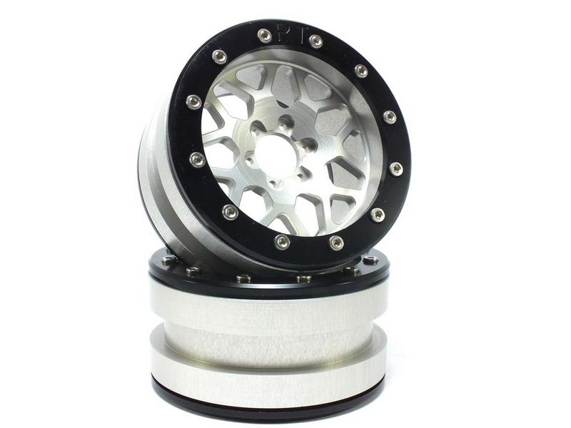 Metsafil Beadlock Wheels PT-MESH silver/black 2.2 (2) ohne Radnabe