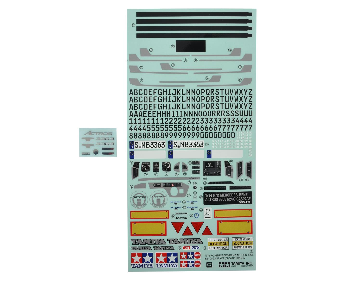 Tamiya 95885 Sticker MB Actros 3363 / 56348 319495885
