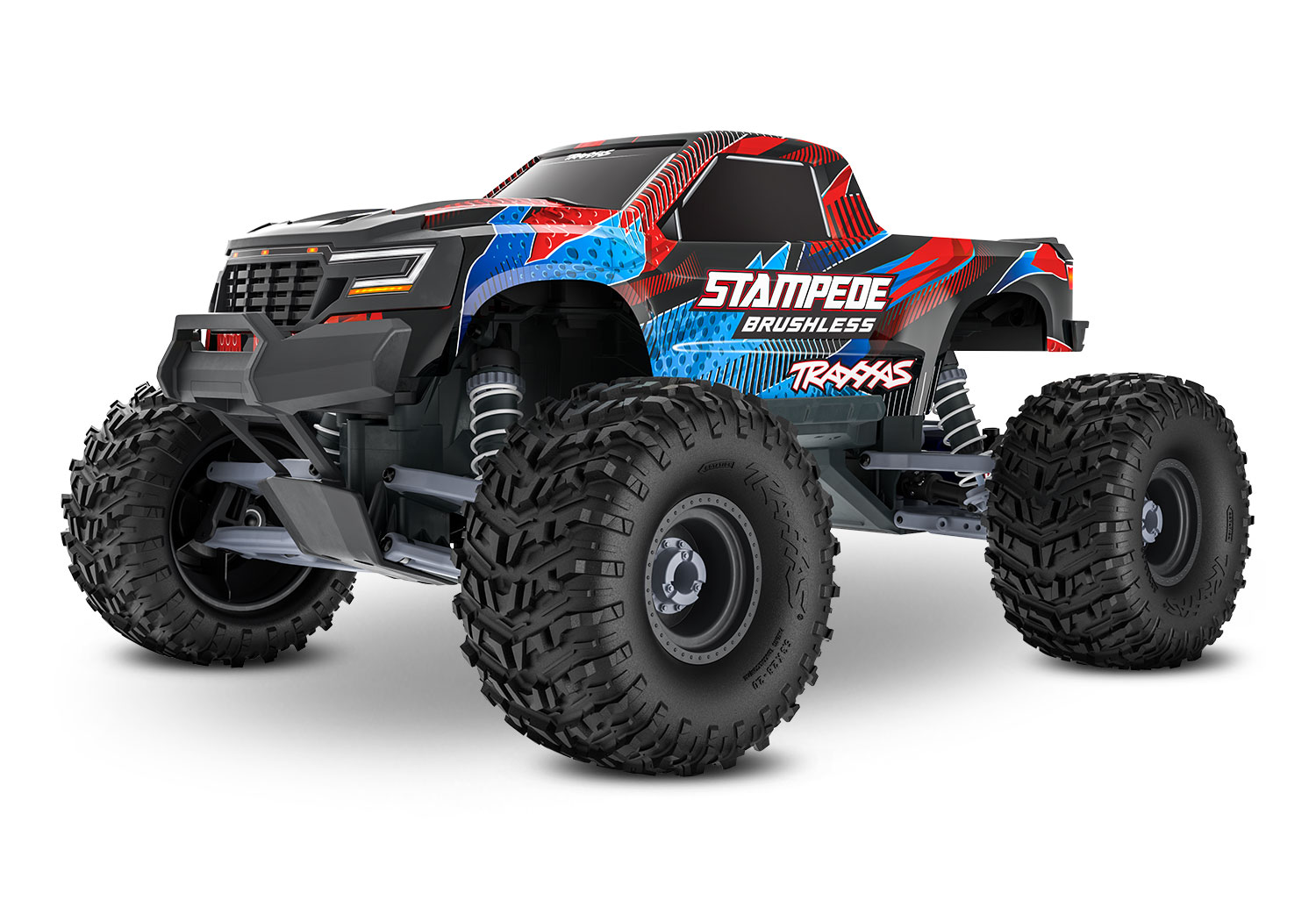 Traxxas Stampede 2WD VX3 Brushless Monster Truck Rot 1/10 RTR 136454-4 - Abbildung 1