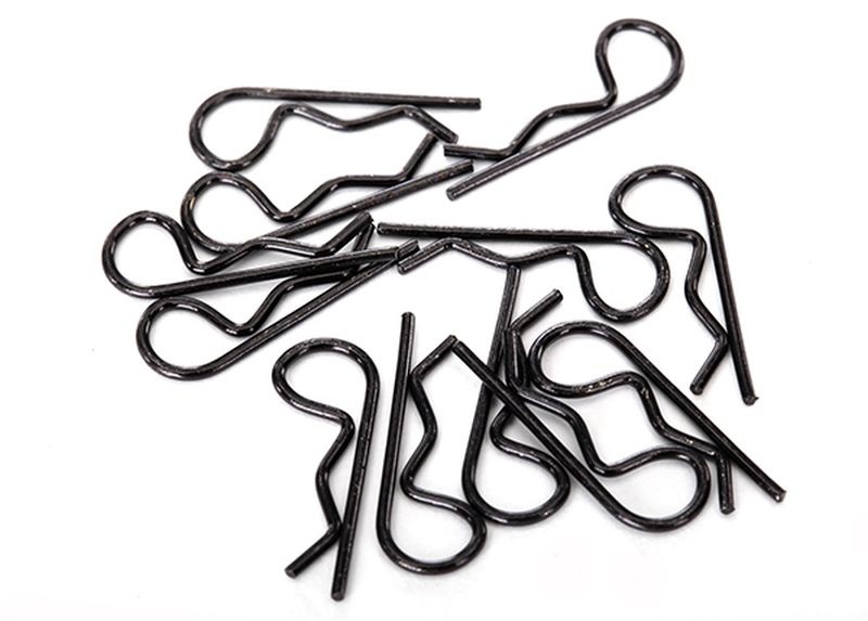Traxxas Karo-Clips schwarz (12) Standard-Größe 1834A - Abbildung 1