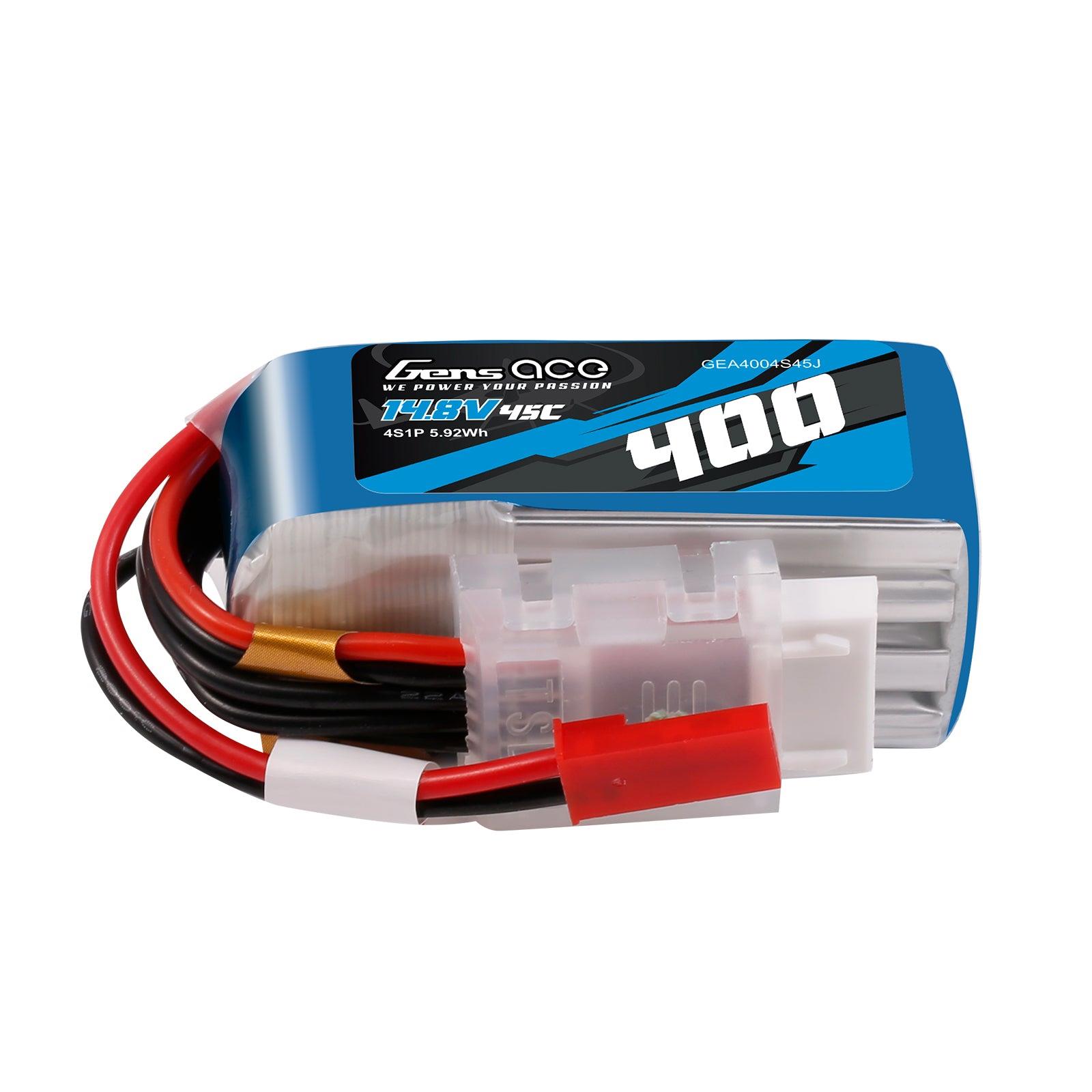 Gens Ace 400mAh 4S 14.8V 45C Lipo Akku mit JST-SYP Stecker GEA4004S45J