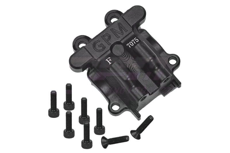 GPM Differentialabdeckung 7075-T6 Aluminium vorne schwarz für ARRMA 1/18 Granite 4WD MGG012BK