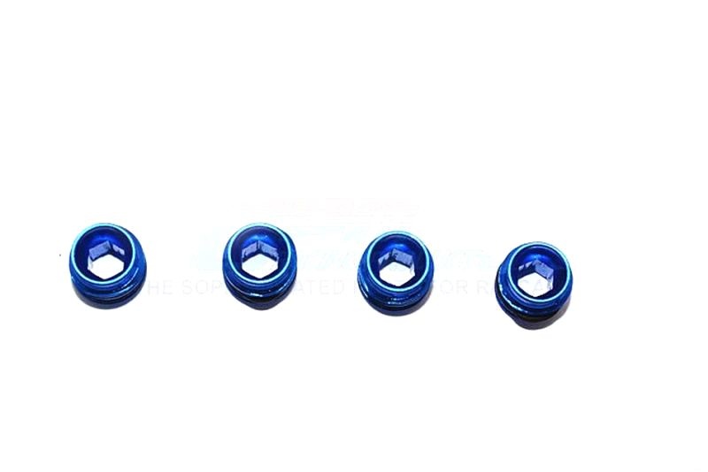 GPM Alu Pivotball Muttern eloxiert blau (4 Stk.) Traxxas 1/16 E-Revo