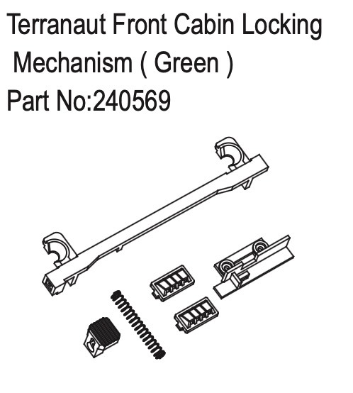 Hobby Plus Terranaut Front Cabin Locking Mechanism ( Green ) 240569