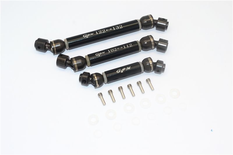 GPM Stahl CVD Kardan mit Alum. Antriebswelle v/h/mitte schwarz Traxxas Traxxas6