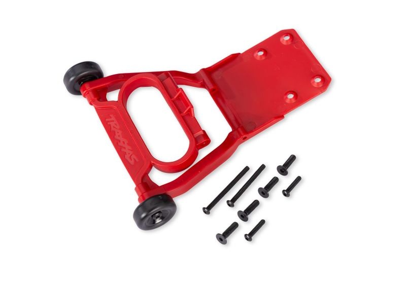 Traxxas Wheelie bar komplett rot 2WD Stampede, Rustler, Bandit (für Magnum 272) 3763-RED