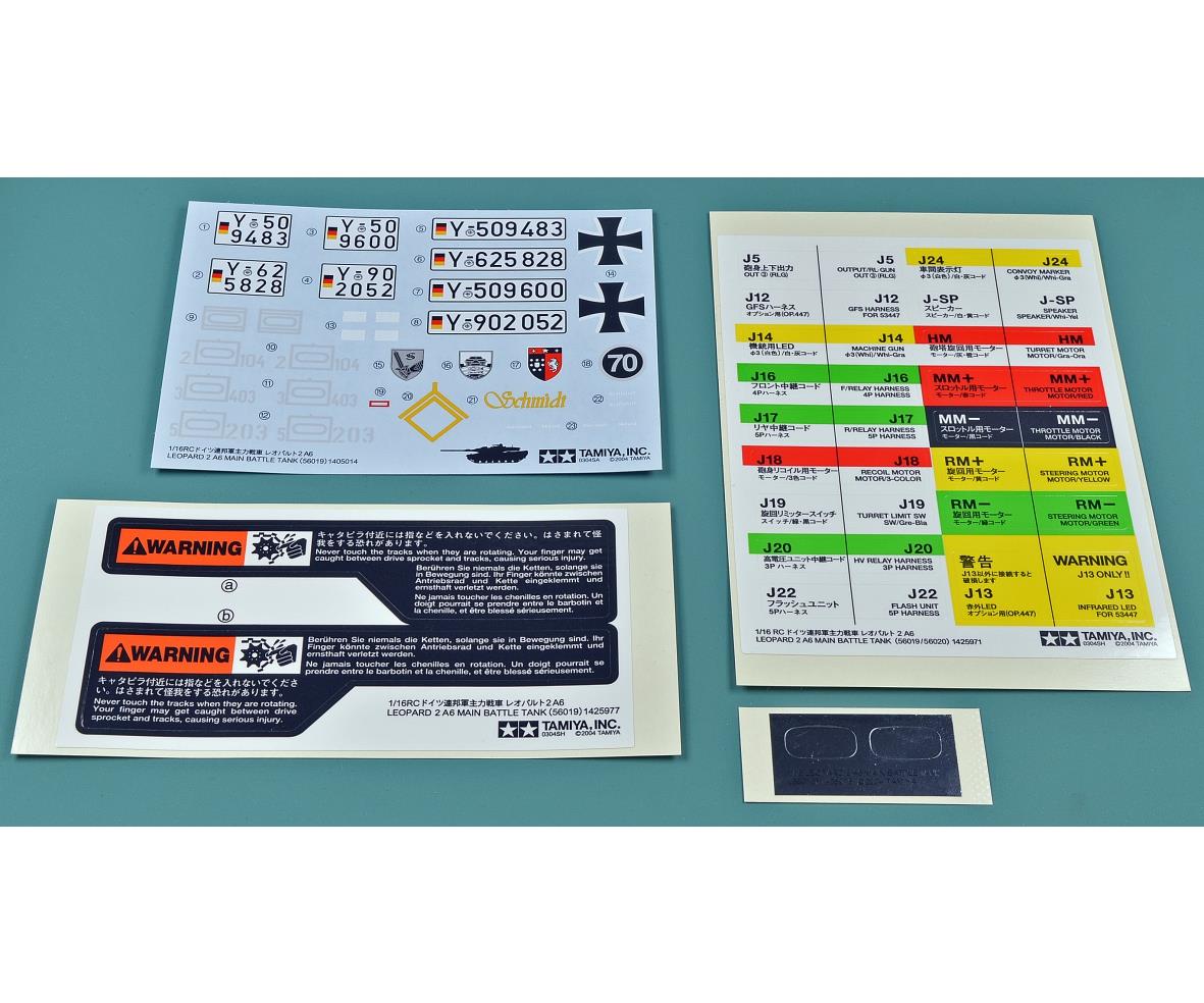 Tamiya 00123 Aufkleber Leopard 2A6 56020 309400123