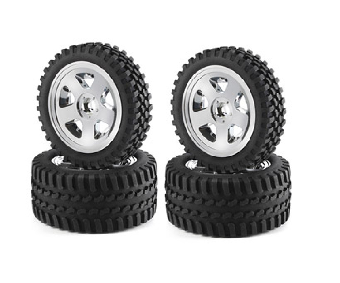 Carson 00028 1:10 Reifen-/Felgen Set All Terrain Chr. 500900028