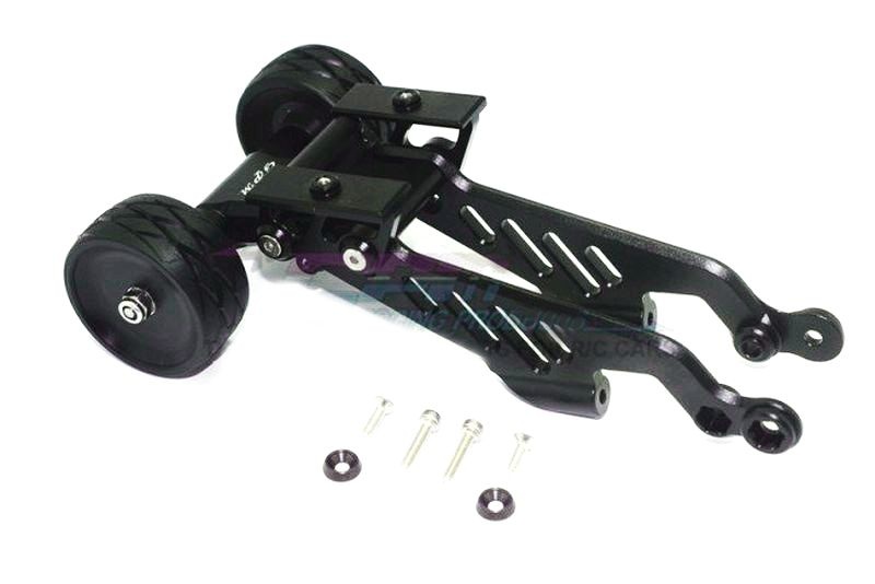GPM Aluminium Wheelie mit Flügelbefestigung hinten schwarz GPM ARRMA Outcast 6s MAO040RBK