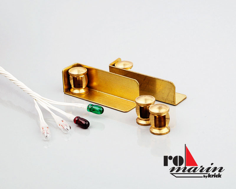 ROMARIN Positionslampensatz Messing kpl. RO1643