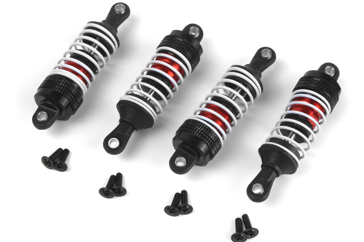 Maverick Atom Aluminum Oil-Filled Shock Absorber Set (Red/4pcs) 150556