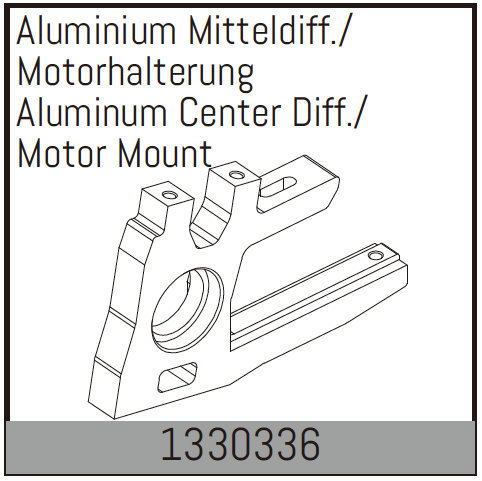Absima Aluminium Mitteldiff./Motorhalterung 1330336
