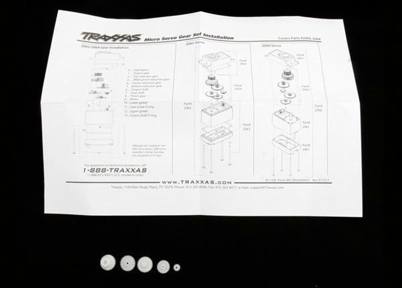 Traxxas 2064 Getriebe-Set für Micro Servo 2065 - Abbildung 1