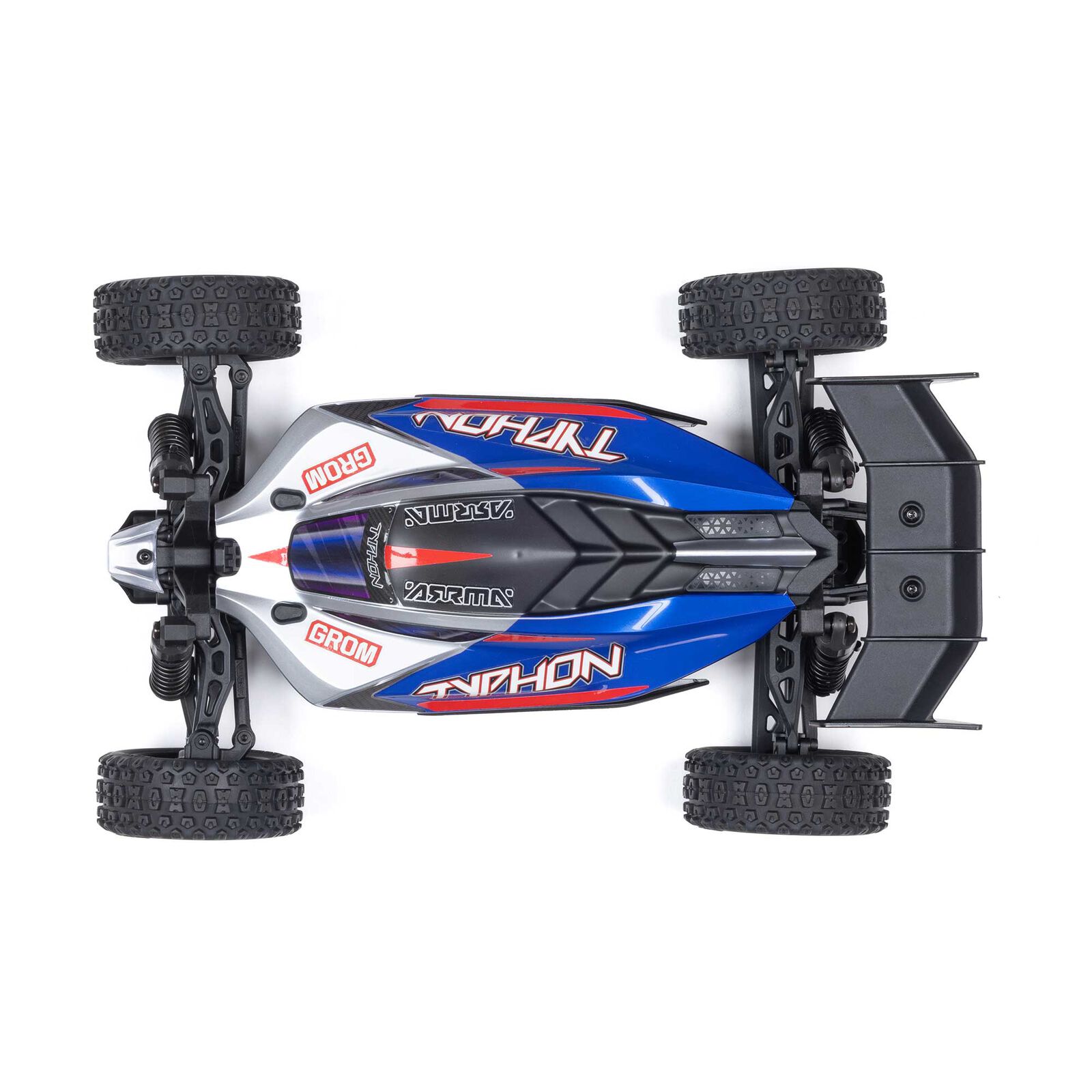 ARRMA 1/14 TYPHON GROM 4X4 RTR Brushed Buggy (Akku & Lader incl.) Blau/Silber ARA2106T1 - Abbildung 5