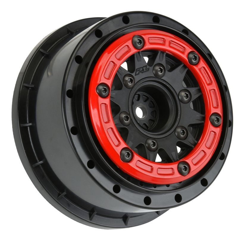 Pro-Line Raid Bead-Loc 6x30 SC Felgen (2) rot/schwarz 2,2 3.0 12&14mm Sechskant für Slash, ProTrac & Senton 4x4 2811-04