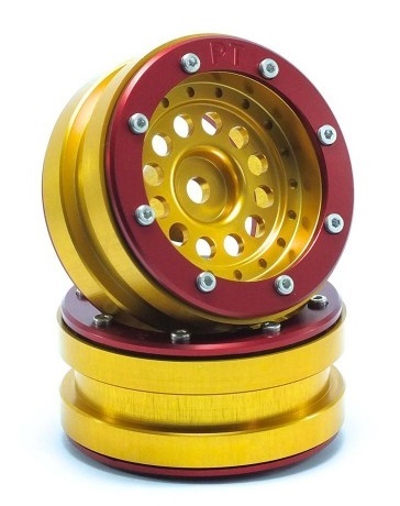 Metsafil Beadlock Wheels PT-Bullet Gold/Rot 1.9 (2 St.) MT0020GOR