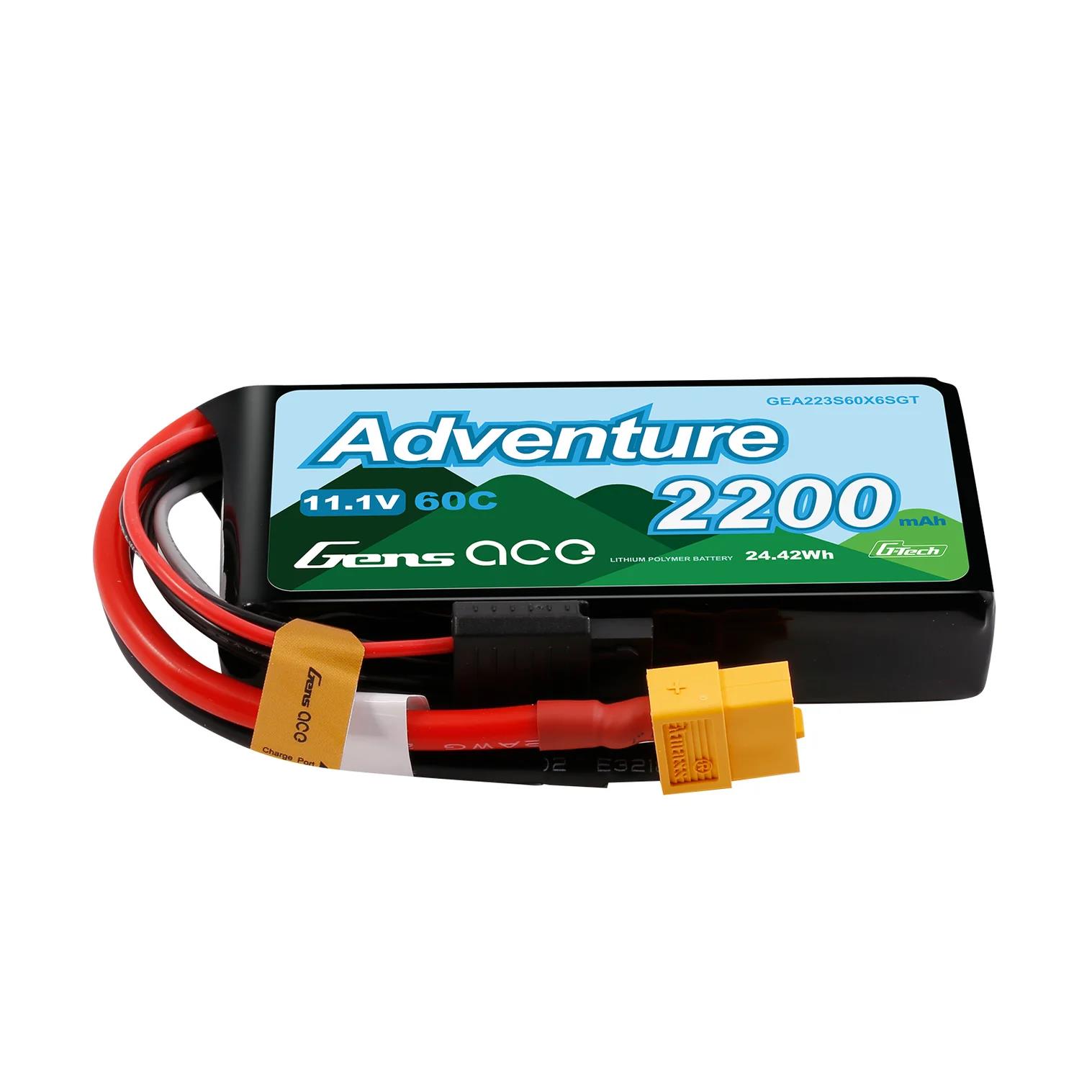 Gens Ace Adventure G-Tech 2200mAh 3S1P 11.1V 60C Lipo Akku XT60 GEA223S60X6SGT