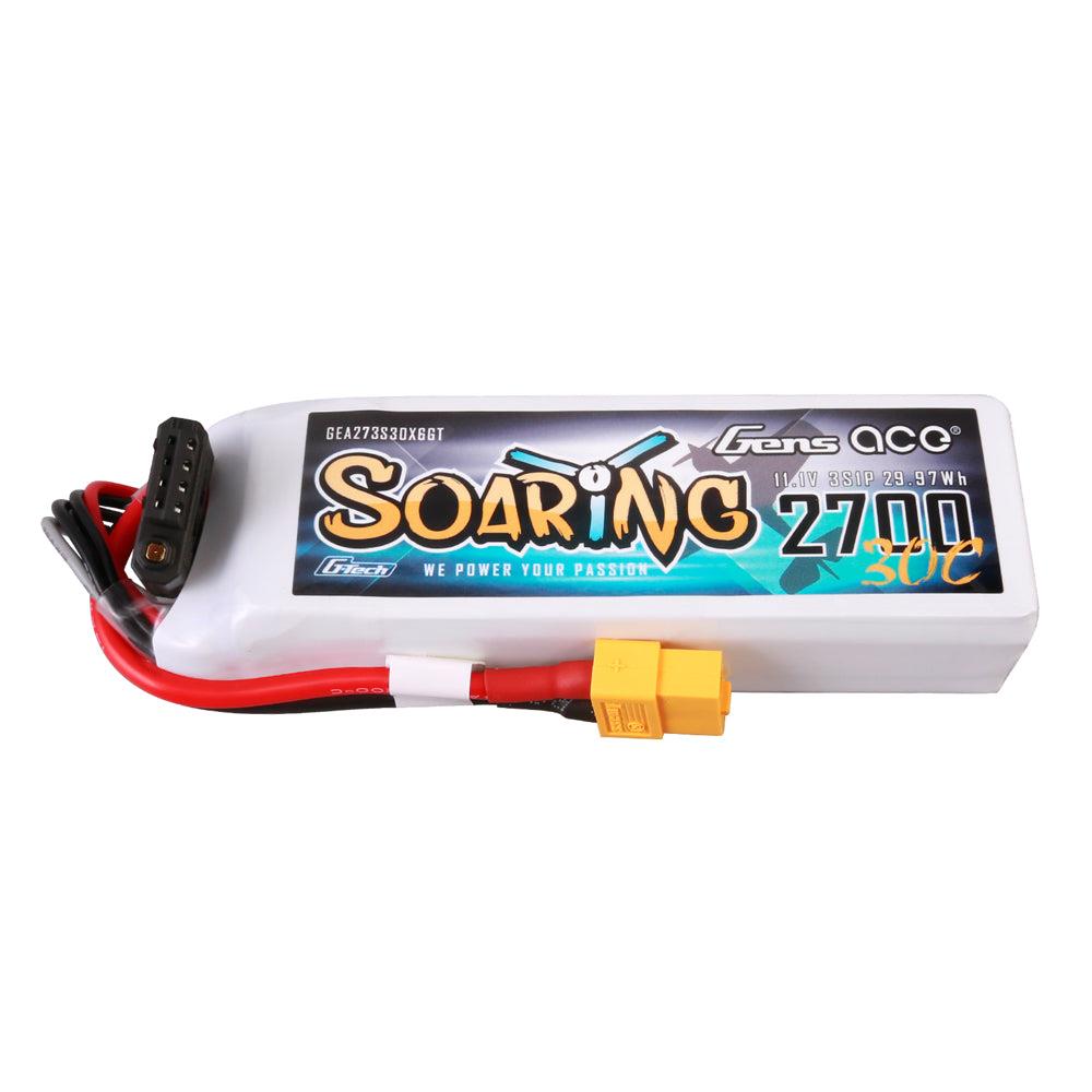 Gens Ace G-Tech Soaring 2700mAh 11.1V 30C 3S1P LiPo Akku Pack mit XT60 Stecker GEA273S30X6GT