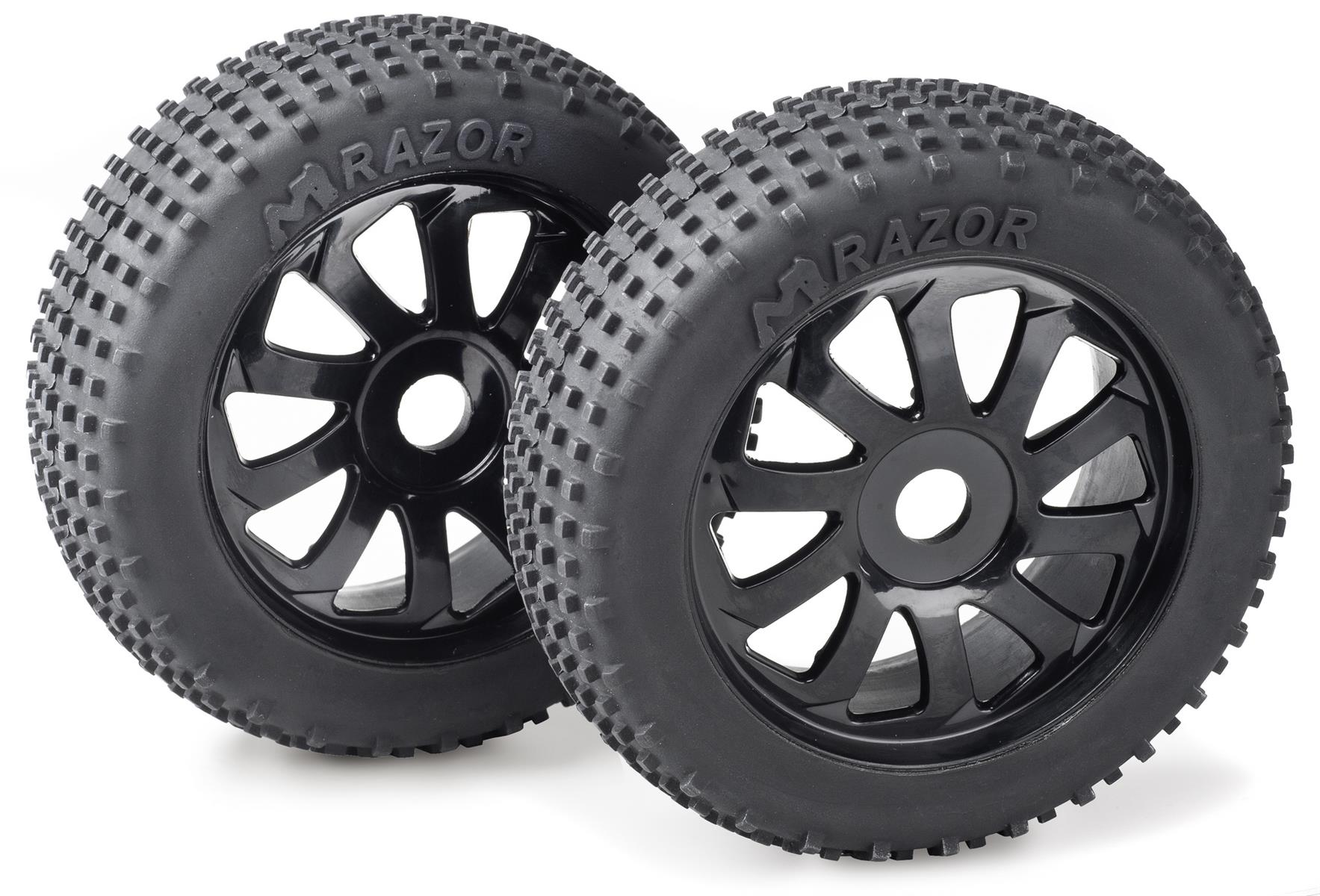 Absima Räderset Buggy "Razor" 10 Speichen/ Dirt schwarz 1:8 (2 St.) 2520015 - Abbildung 1