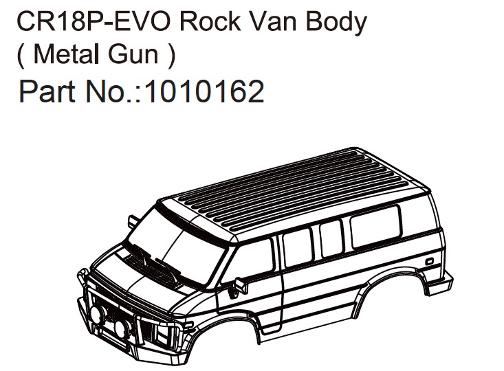 Hobby Plus Rock Van Body (silver/black) - EVO 1:18 240355