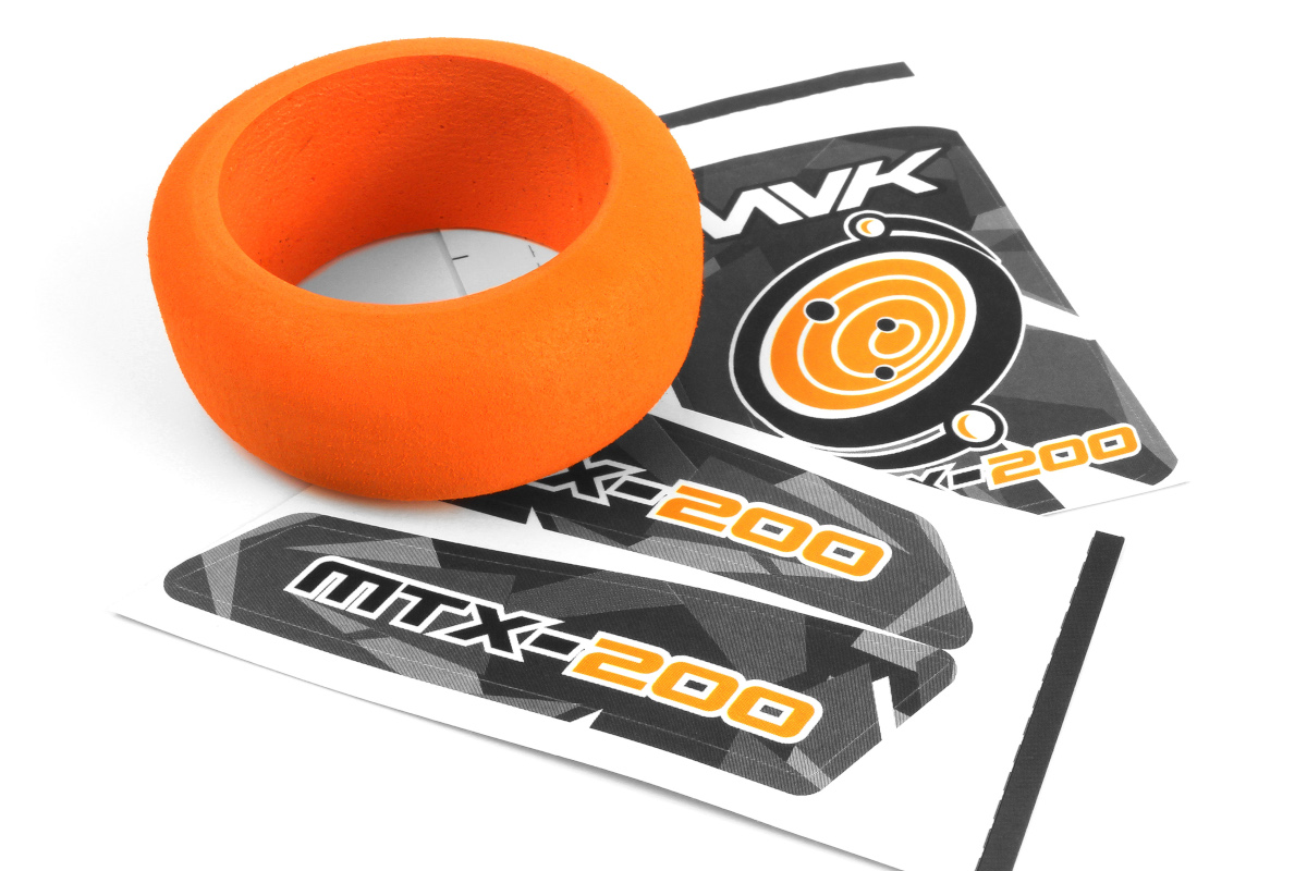 Maverick Atom Transmitter Wheel Foam & Decals (Orange) 150553
