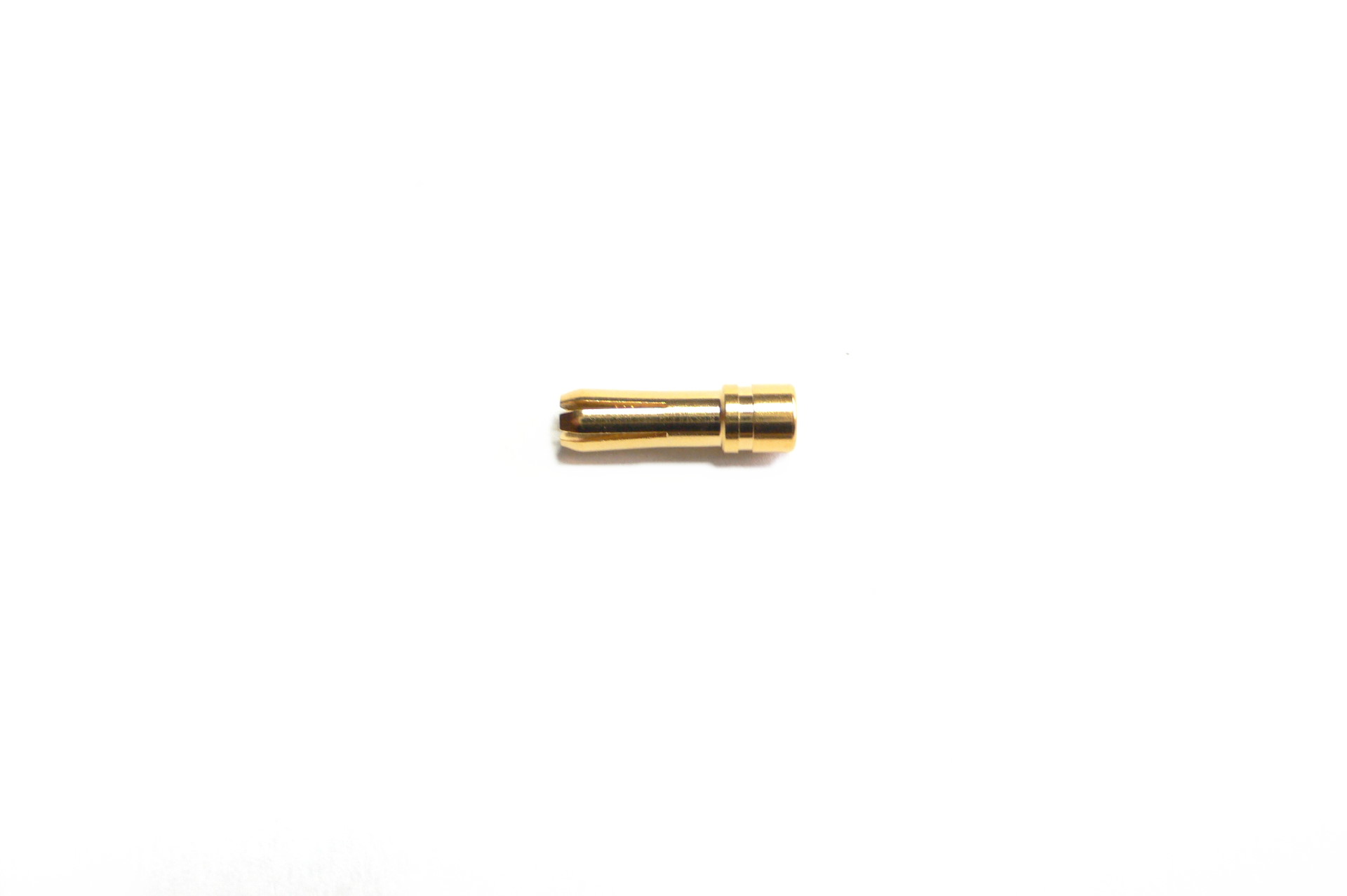 4mm Goldkontakt Stecker geschlitzt Goldstecker Goldverbinder male männchen lose - Abbildung 1