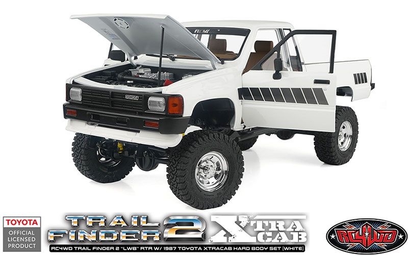 RC4WD Trail Finder 2 LWB mit 1987 Toyota Xtracab Karosserie weiß Z-RTR0064
