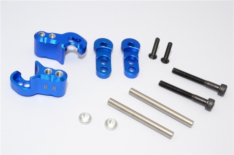 GPM Alu Dämpferbefestigung hinten blau Traxxas X-MAXX