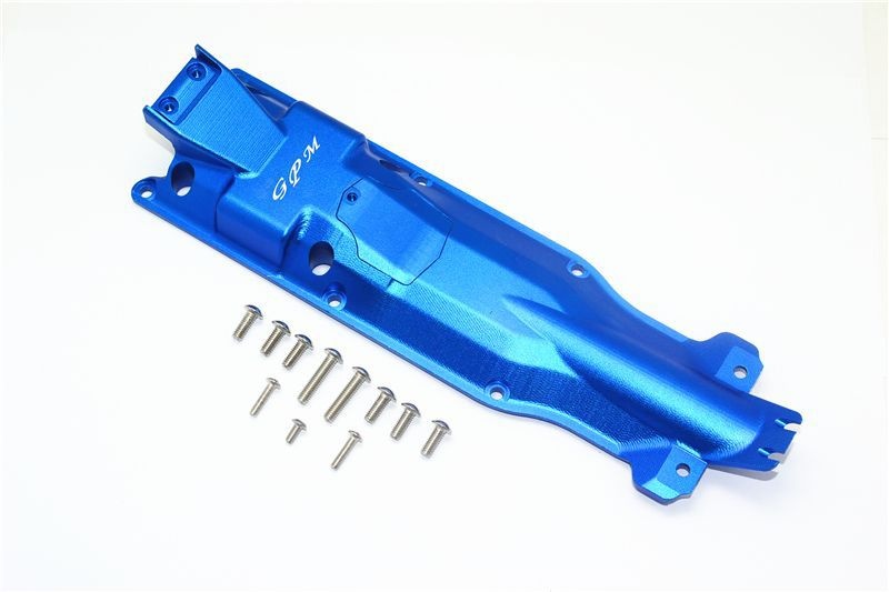 GPM Alu Unterbodenschutzplatte mitte blau Traxxas 1/10 E-Revo